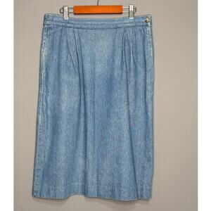 VTG Ashley Light Wash Denim Skirt Size: 12 Made in USA